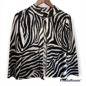 🌻 2/$10 Kinross Cashmere zebra sweater L